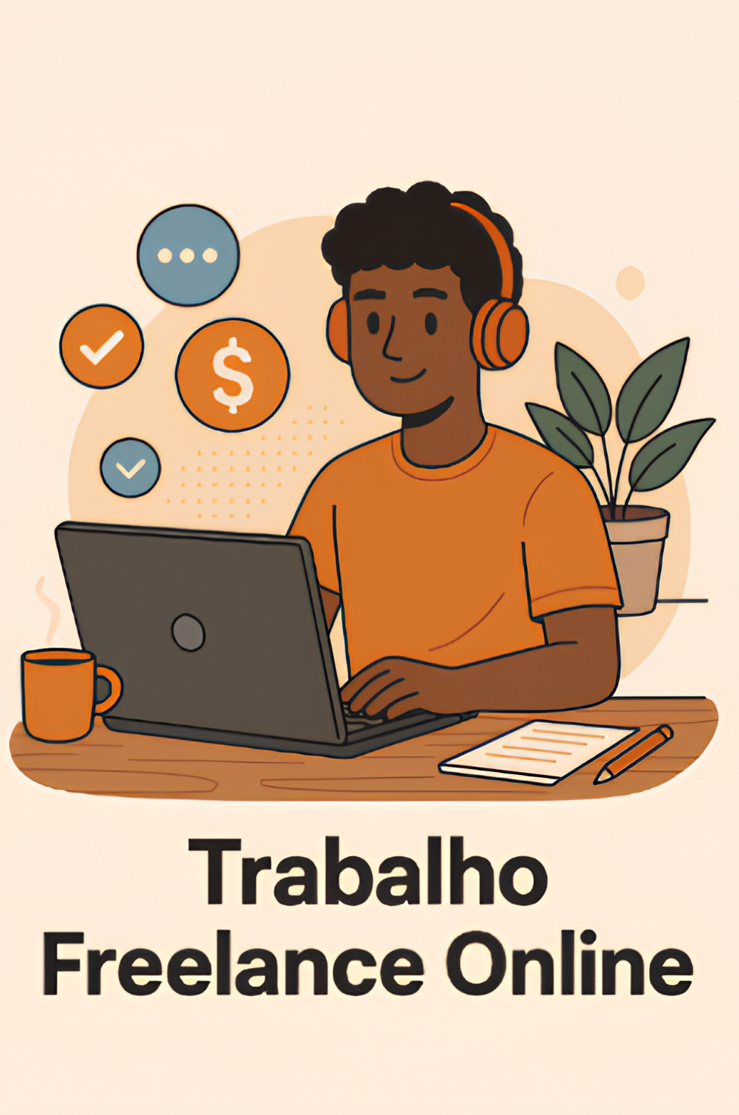 Pessoa trabalhando como freelancer online